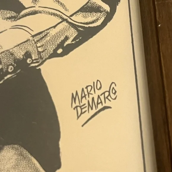 BUCK JONES 6 Cowboys Litho Print by Mario DeMarco Framed 14"X20"(VTG-RARE) - Picture 2 of 5